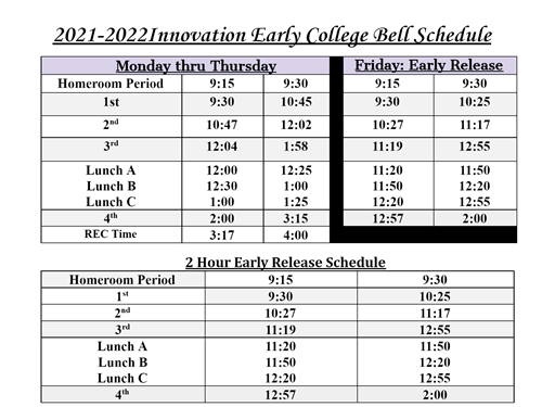 Bell Schedule